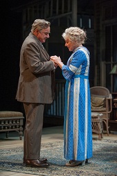 Peter Michael Goetz (James Tyrone) and Helen Carey (Mary Cavan Tyrone) in the Guthrie Theater's production of "Long Day's Journey into Night". Photo by Michael Brosilow.