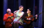 Tam Williams (Lucentio), Jon Trenchard (Bianca), Jack Tarlton (Hortensio) in Propeller's production of The Taming of the Shrew. Photo by Manuel Harlan. 
