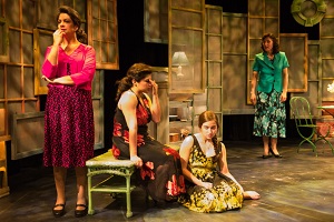 Patria (Adlyn Carreras), Minerva (Claudia de Vasco), Maria Teresa (Thallis Santesteban) and Dede (Maggie Bofill).Photo by Rich Ryan.