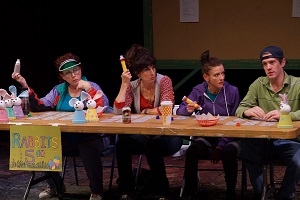 Jane Hammill, Angela Timberman, Virginia S. Burke, and Sam Pearson in "Good People." Photo by Petronella Ytsma.