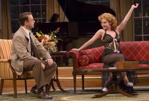 John Patrick Hayden (Paul Verrall) and Alexis Bronkovic (Billie Dawn) in the Guthrie Theater's production of "Born Yesterday" by Garson Kanin. T. Charles Erickson