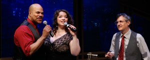 Jennifer Grimm (Chanteuse), T. Mychael Rambo (Crooner) and Ari Hoptman (Ira Gershwin) in Words by Ira Gershwin and the Great American Songbook at Park Square Theater