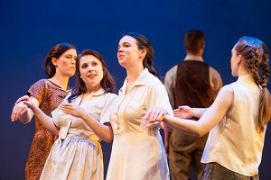 Heather Bunch, Adelin Phelps, Isabel Nelson (background, Nick Wolf) and Peytie McCandless. Photo by Aaron Fenster.