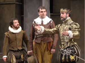 Grant Fletcher Prewitt, Ian Gould, and Patrick Lane in The Acting Company/Guthrie Theater Production of Rosencrantz and Guildenstern are Dead. Photo by Will Sanderson