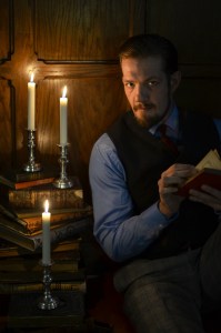 Michael Ooms as Doctor Faustus; photo from www.classicalactorsensemble.org